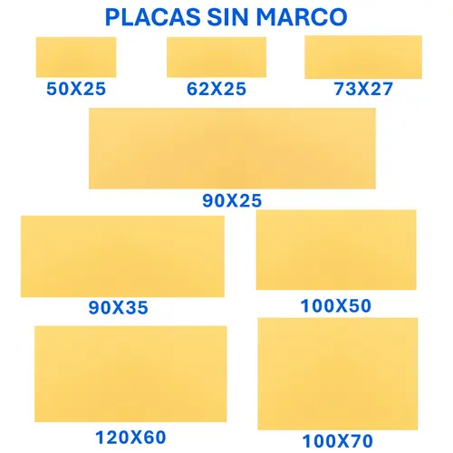 Placa Aluminio DORADO