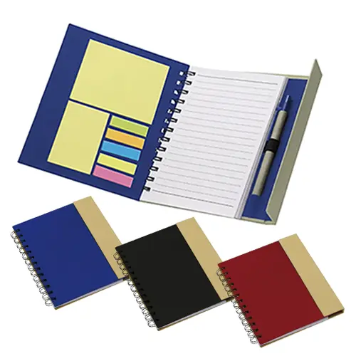 Set Cuaderno - Libreta - Memo set Tapa Cartón + Bolígrafo N51