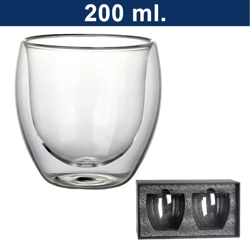 Vaso Vidrio Doble Pared SET M5