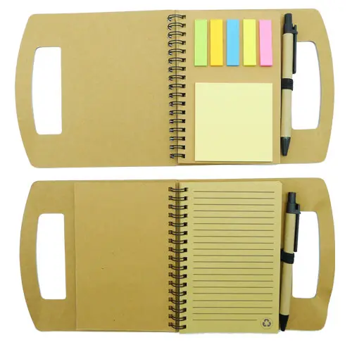 Set Cuaderno - Libreta - Memo set Tapa Cartón + Bolígrafo N16