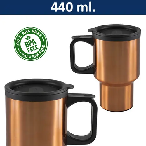 Mug Tazón Acero Inoxidable / Plástico PVC M60 pintado ENCOBRIZADO