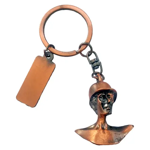 Llavero Metálico Busto Minero K89 ENCOBRIZADO