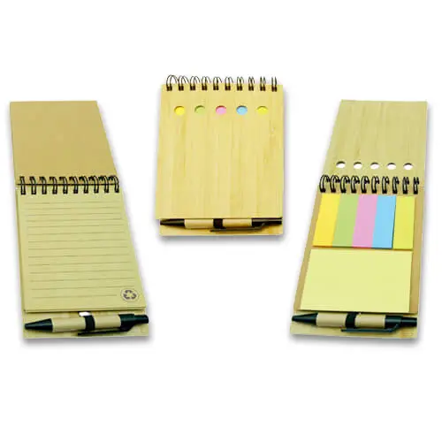 Set Memo set Tapa Bamboo + Boligrafo N7