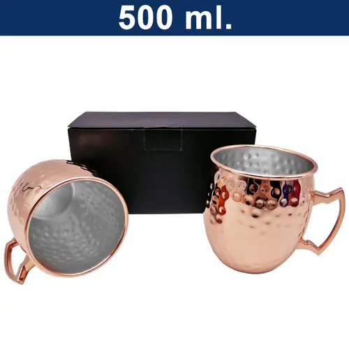 Set de 2 Mugs ENCOBRIZADO Martillados M76