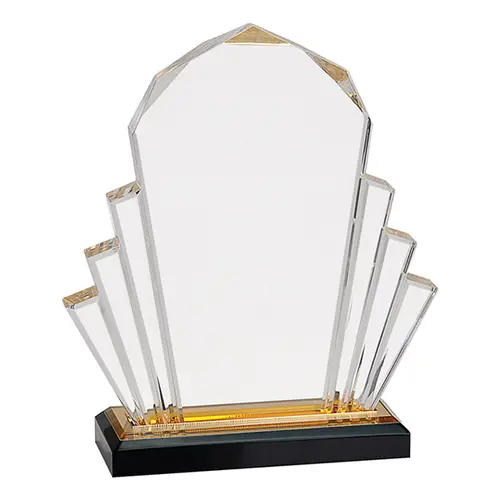 Trofeo Acrílico Base con Imp102g SKU 25 DORADO