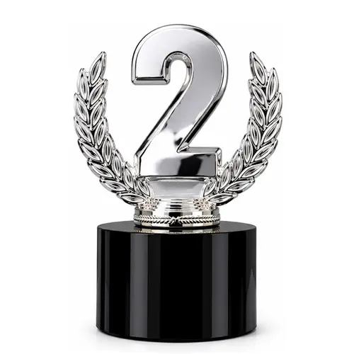 Trofeo Resina/cristal CT08 PLATEADO