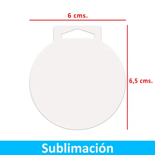 Medalla Acrílico Sublimable MD 151 BLANCO