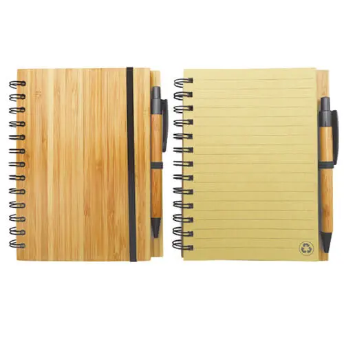 Set Cuaderno - Libreta Tapa Bamboo + Bolígrafo N30